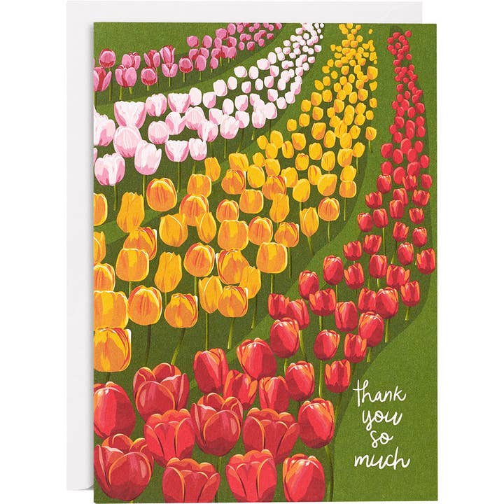 Tulip Field Thank You Card Set for wholesale by Paper Source Wholesale