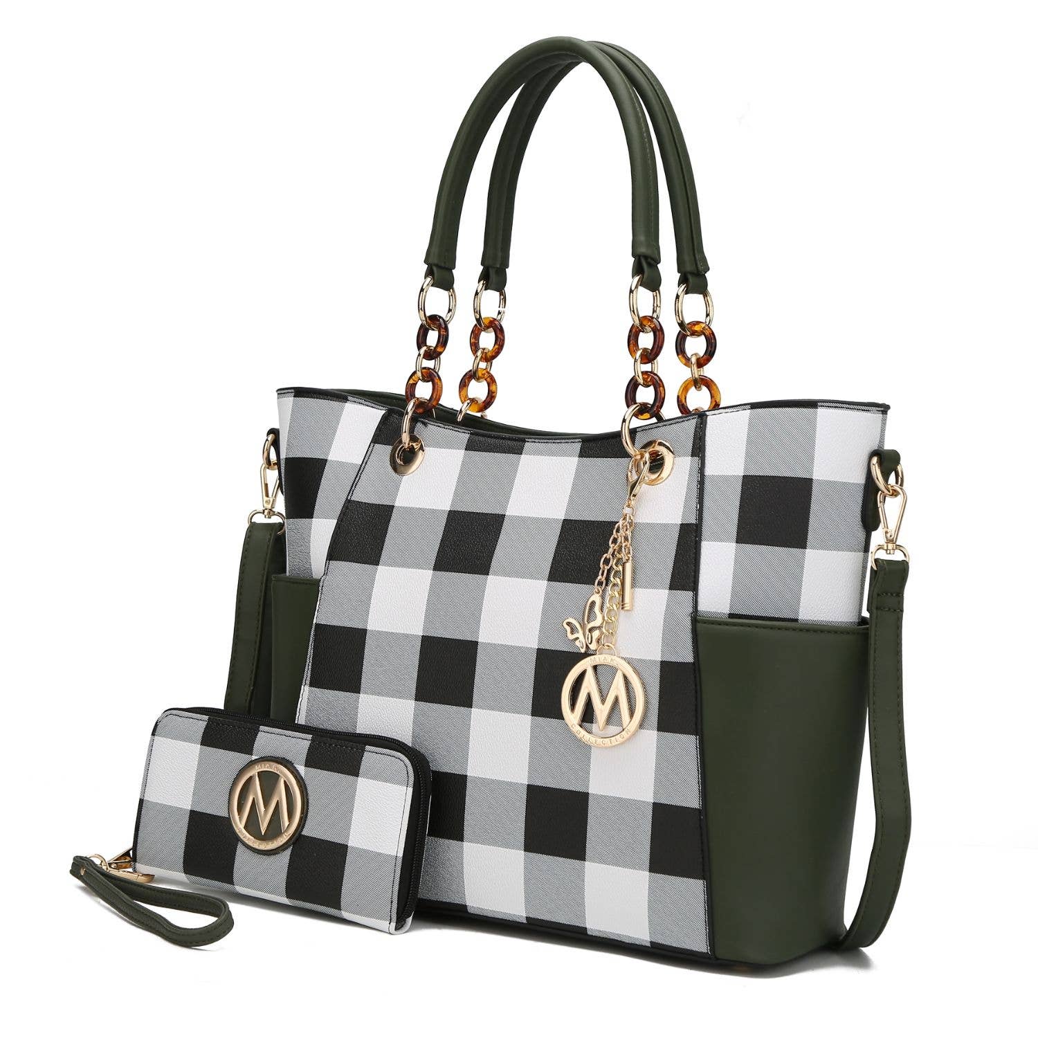 MKF Collection - Wholesale Tote Bag - Women's - MKF Mariely Checker Tote Bag & Wallet Set Women Handbag9