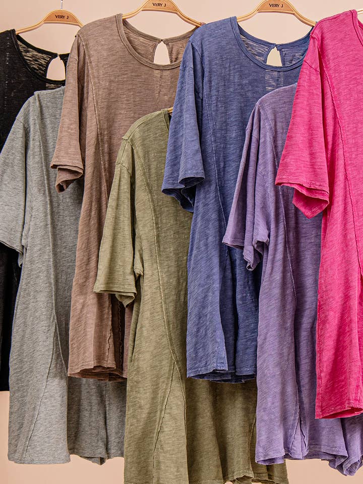 Mineraltvättad oversized stickad bekväm romper för wholesale av VERY J