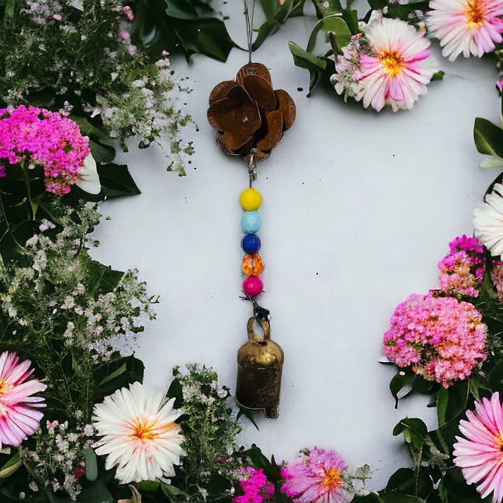 Whimsies – wholesale Vindspel – Blomma vindklocka klocka trädgård sommar vår söt prydnad