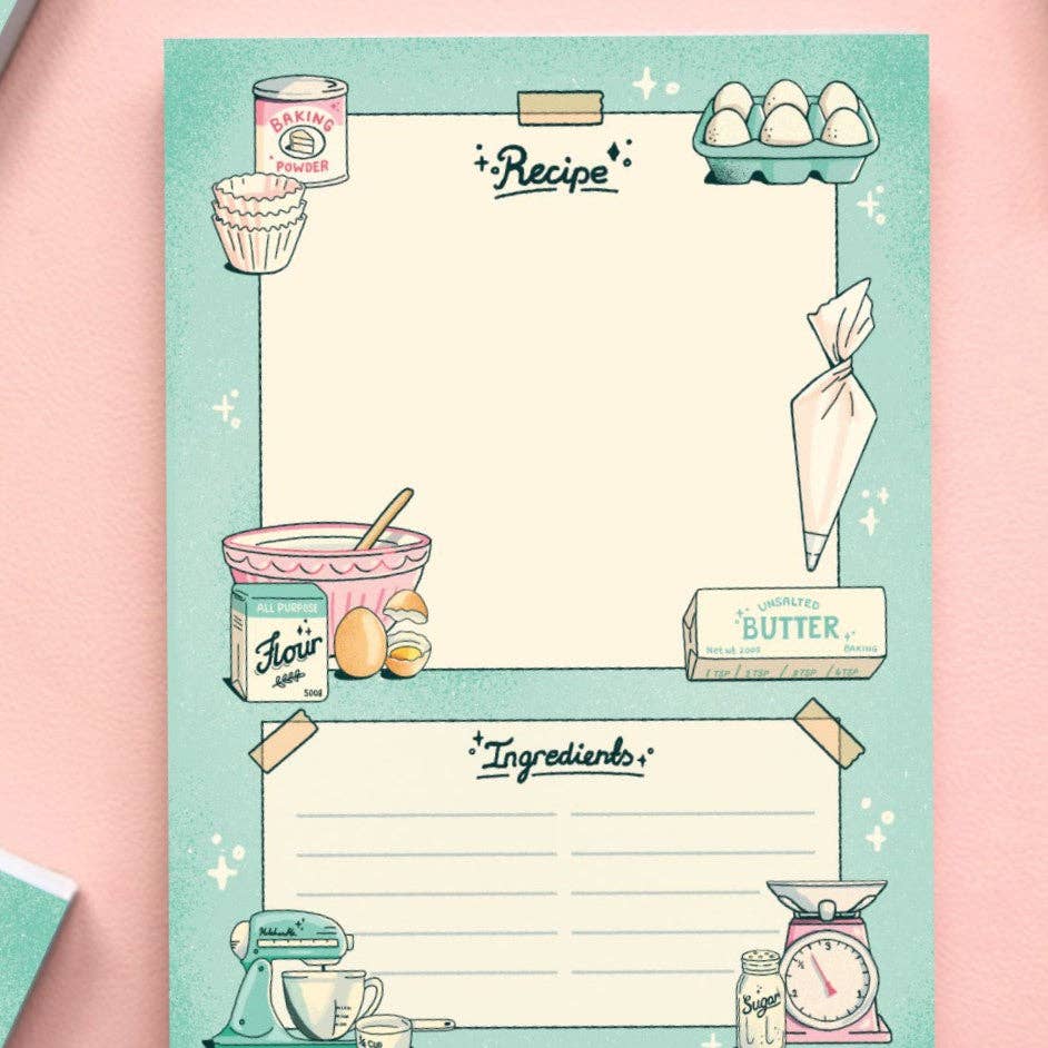 Eve Anderson Draws – wholesale Notepad – Recipe Planner Notepad - A61