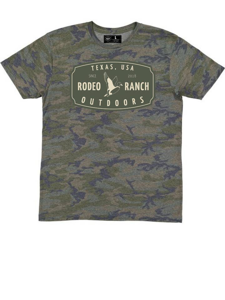 Rodeo Ranch Duck Outdoors Short Sleeve Shirt - Vintage Camo for wholesale by Rodeo Ranch