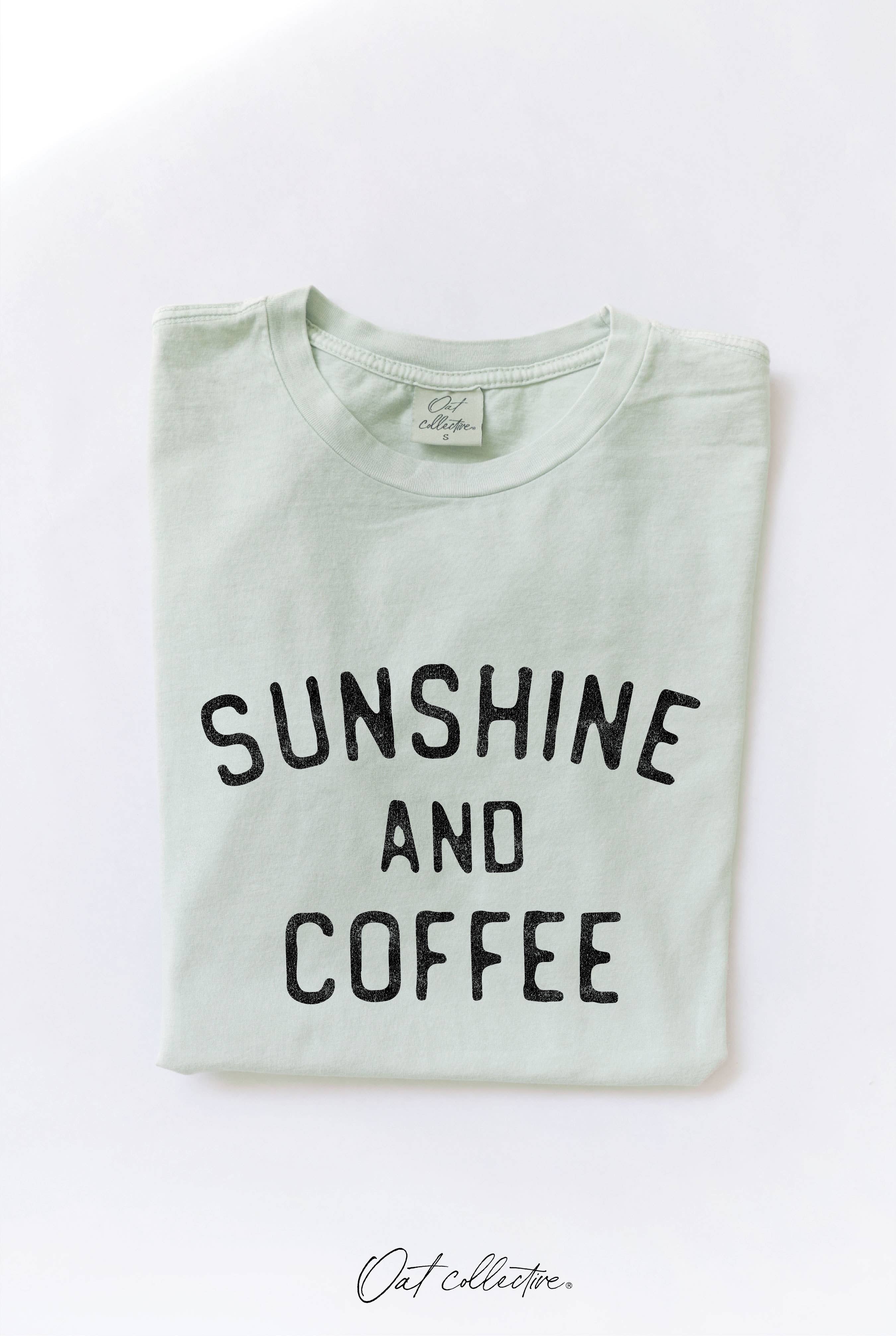 OAT COLLECTIVE - Wholesale Screen Printed T-Shirt - Women's - SUNSHINE AND COFFEE Mineral Graphic Top 16