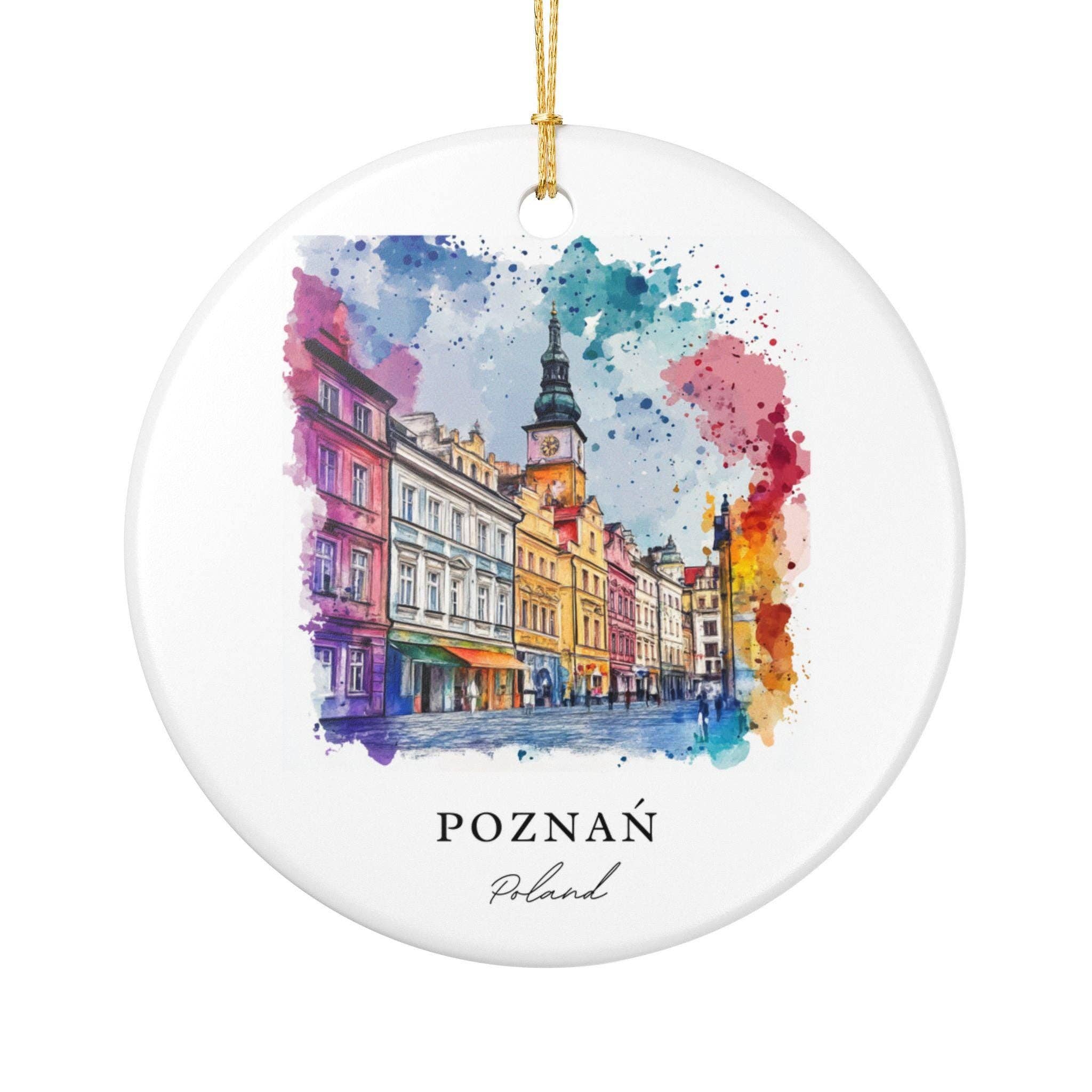 Premium Travel Art - Wholesale Ornament - Poznan Ornament: Unique Poznan Poland Souvenir, Poland Xmas Decor, and Authentic Poznan Poland Gift1