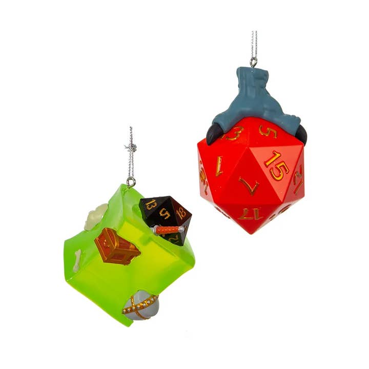 Kurt S. Adler, Inc. - Wholesale Ornament Set - DUNGEONS+DRAGNS DICE/GELATINOUS SET2