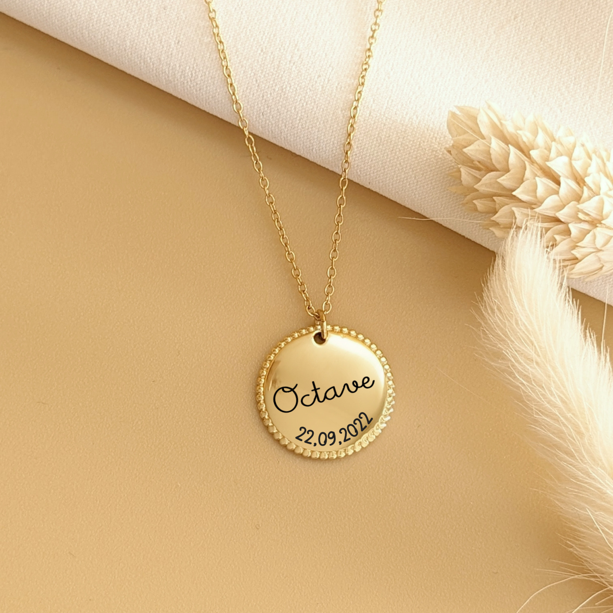 Bliche - Vendita all'ingrosso Collana con ciondolo/pendaglio - Collana corta personalizzabile con medaglia lavorata0