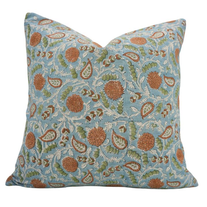 Traditional Print Viscose Linen Pillow Cover - Gopi for wholesale by Fabdivine