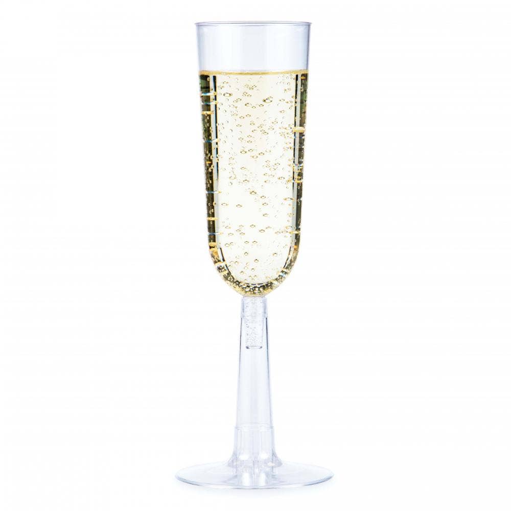 Bulk Party Decor - Wholesale Champagne Flute - Bulk Clear 7 oz Plastic Champagne Flutes (48 per Case)3