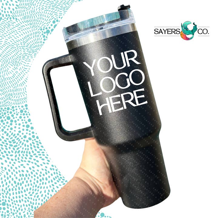 Sayers & Co. - Wholesale Insulated Mug/Tumbler - CUSTOMIZED- 40 oz Double Walled Screw Top Matte Tumbler-11