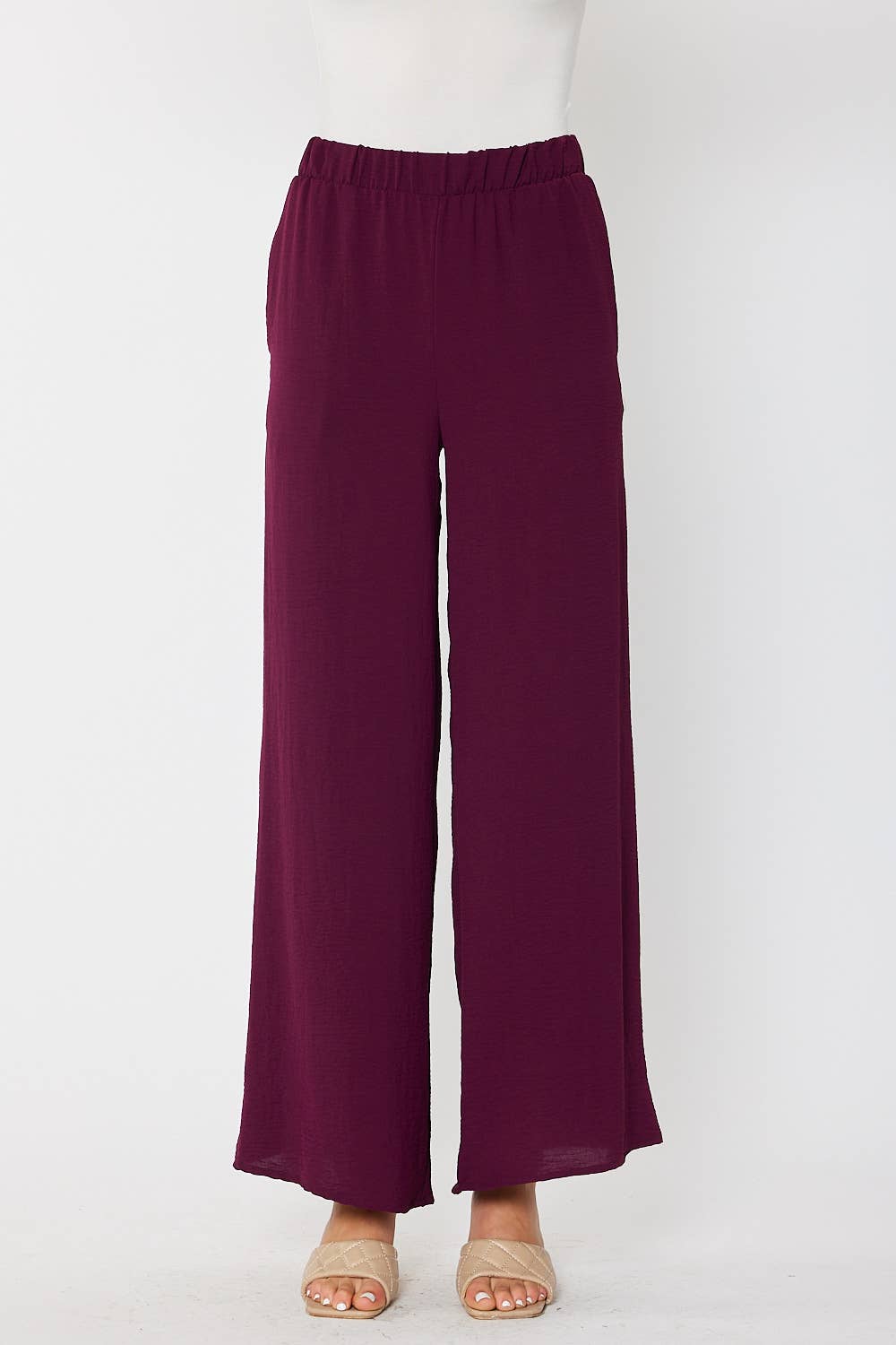 FSL Apparel - Vente Pantalon – femme - SP7036 - PANTALON À ENFILER UNI FLUIDE À JAMBE LARGE6