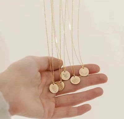 Stirling Thyme – Engroshandel Halskæde med vedhæng – Fødselsblomst halskæder2