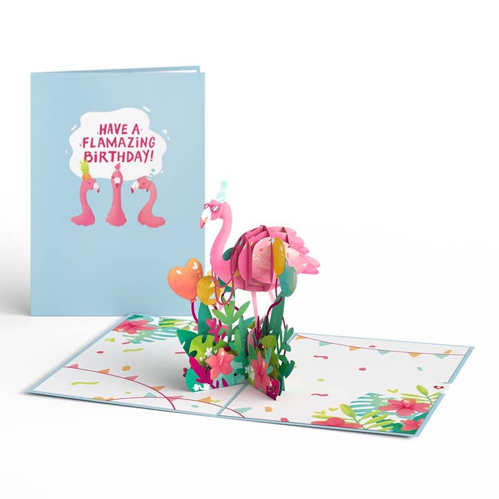 Lovepop Cards - Wholesale Birthday Card - Flamazing Birthday Flamingo 5x7" Card, Birthday Cards2
