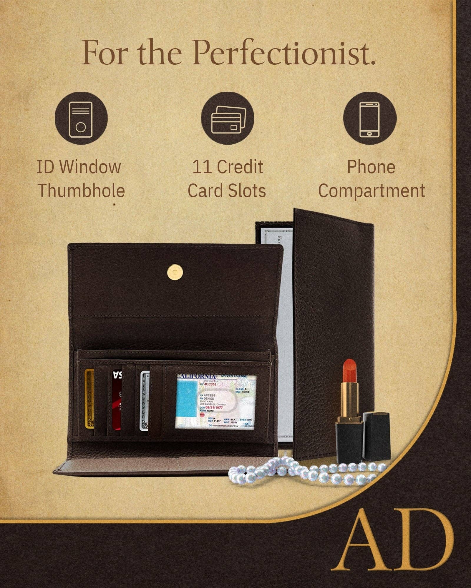 Access Denied Accessories - Wholesale Wallet - Women's - Trifold Clutch RFID Wallets For Women With Checkbook Holder1