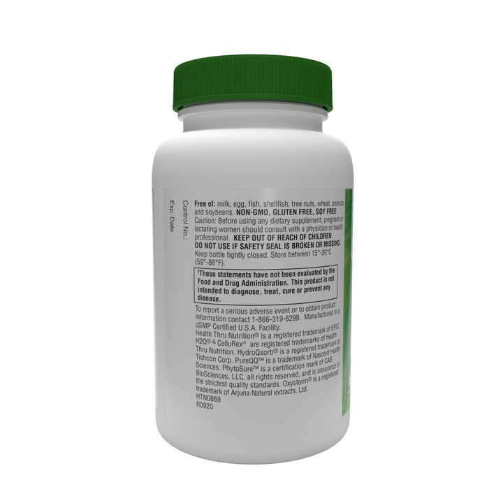 Health Thru Nutrition - Wholesale Oral Supplement/Vitamin - CelluRex Cellular Optimizer PQQ, Coq10 Plus, Vegan Certified