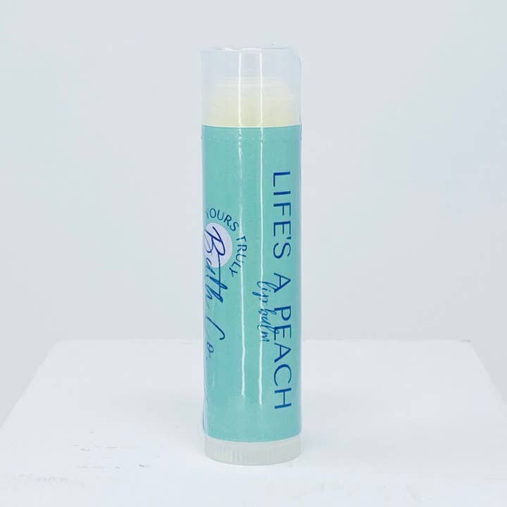 Life's A Peach Lip Balm for wholesale by Yours Truly Bath Co