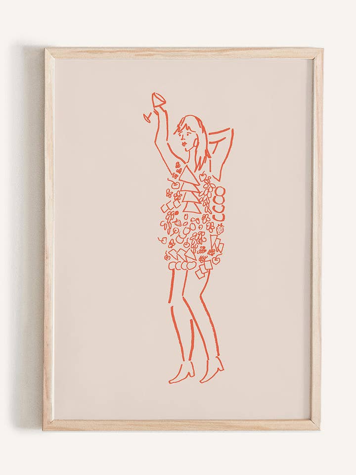 Miss Charcuterie Mini Art Print for wholesale by Phthalo Ruth