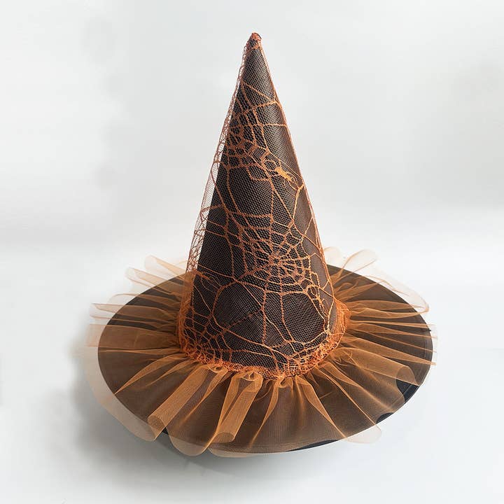 Little Trendy - Wholesale Party Hat/Crown - Halloween Glitter Mesh Witch Hat Party dress hat5