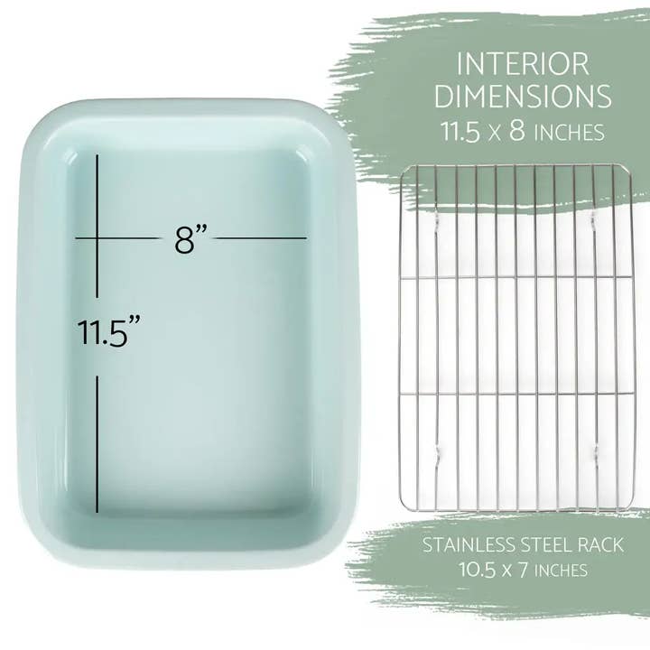 Dicksons - Wholesale Baking Dish - Baking Dish Ice Blue 304 Stainless Steel1