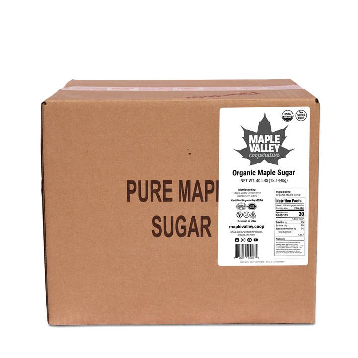 Maple Valley Cooperative - Wholesale Sugar/Sweetener - Maple Sugar Organic 40 lb Bulk