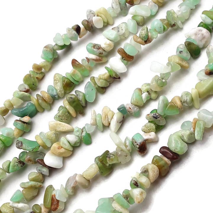 Chrysoprase Irregular Pebble Nugget Chips Beads 7-8mm 34" Strand for wholesale by CRCBEADS