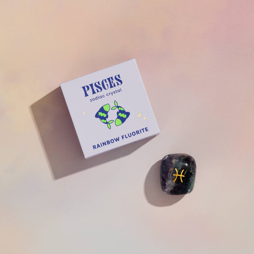 GeoCentral - Wholesale Spiritual Stone/Crystal - Pisces Boxed Zodiac Crystal – Rainbow Fluorite