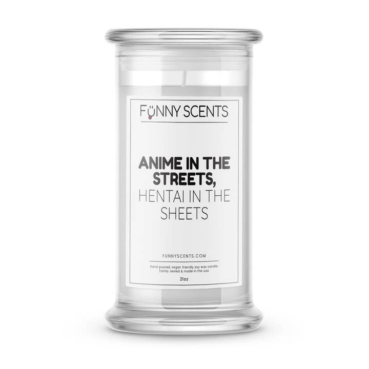 Anime dans les rues, hentai dans les draps drôles de bougies pour la vente par JewelryCandles.com