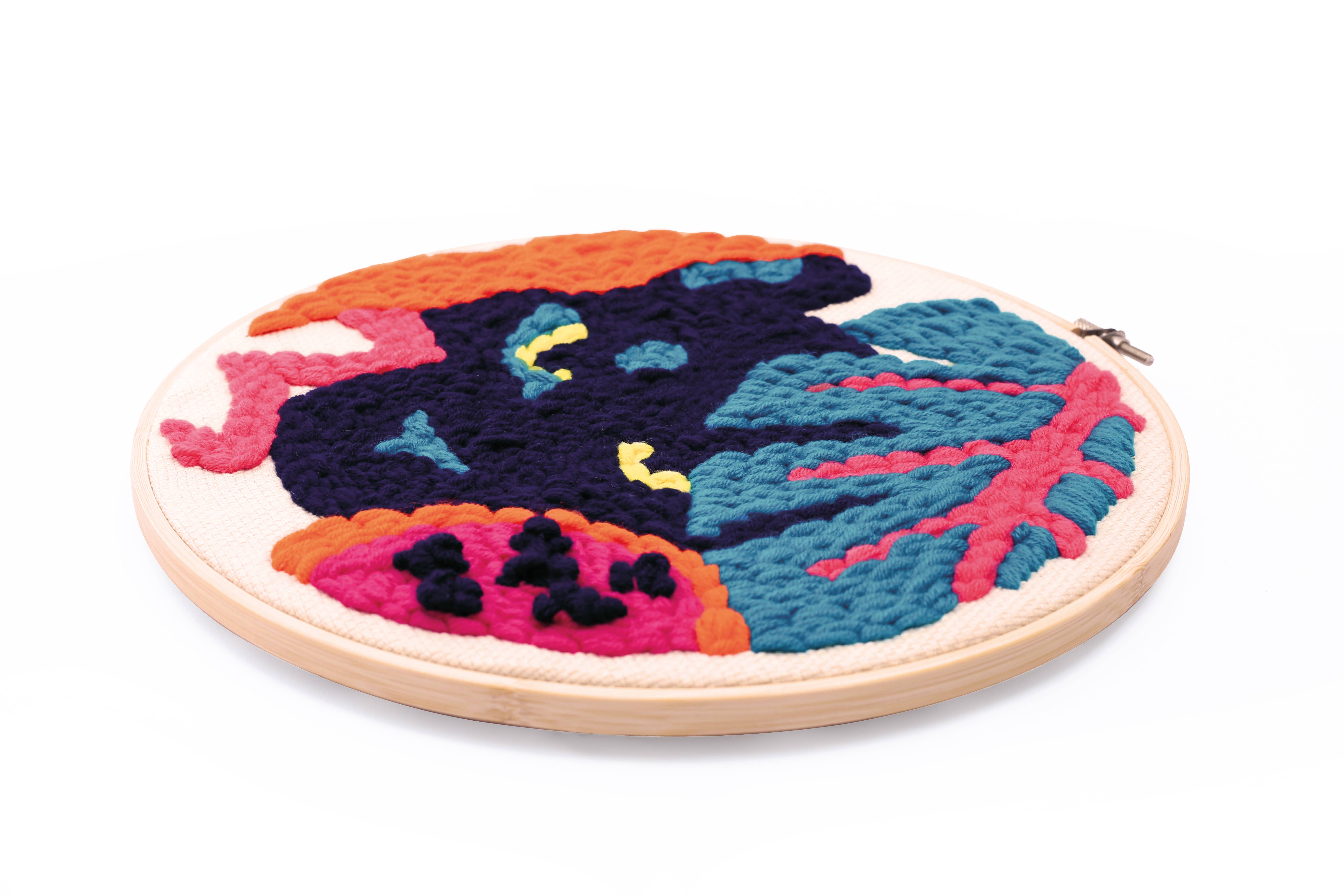 Graine Créative – Großhandel Kreuzstich-/Stickzubehör – Black Panther Punch Needle Set3