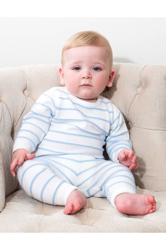 Julius Berger & Carriage Boutique - Vendita all'ingrosso Completo top e leggings - Neonati - Set di 3 leggings Bianco/Blu