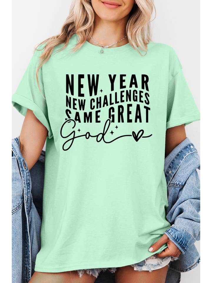 COLORBEAR - Wholesale T-Shirt (Graphic) - Women's - New Year New Challenges Graphic Heavy Cotton Tee5