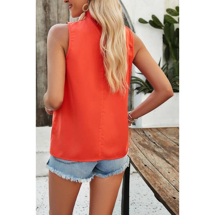 Supreme Fashion – wholesale Blouse – Women’s – Pleated Ruched High Neck Sleeveless Blouson Top6