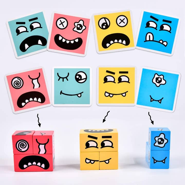 JSBlueRidge Toys – wholesale Puzzle – Child – Magic Face Puzzle Cube Kids Toy With Bell- Assorted4