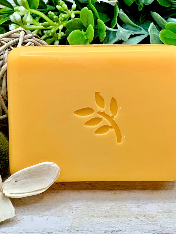 Artisian Orange Bar of Soap in your choice of scent for wholesale by Plunk Soap and Candle Company