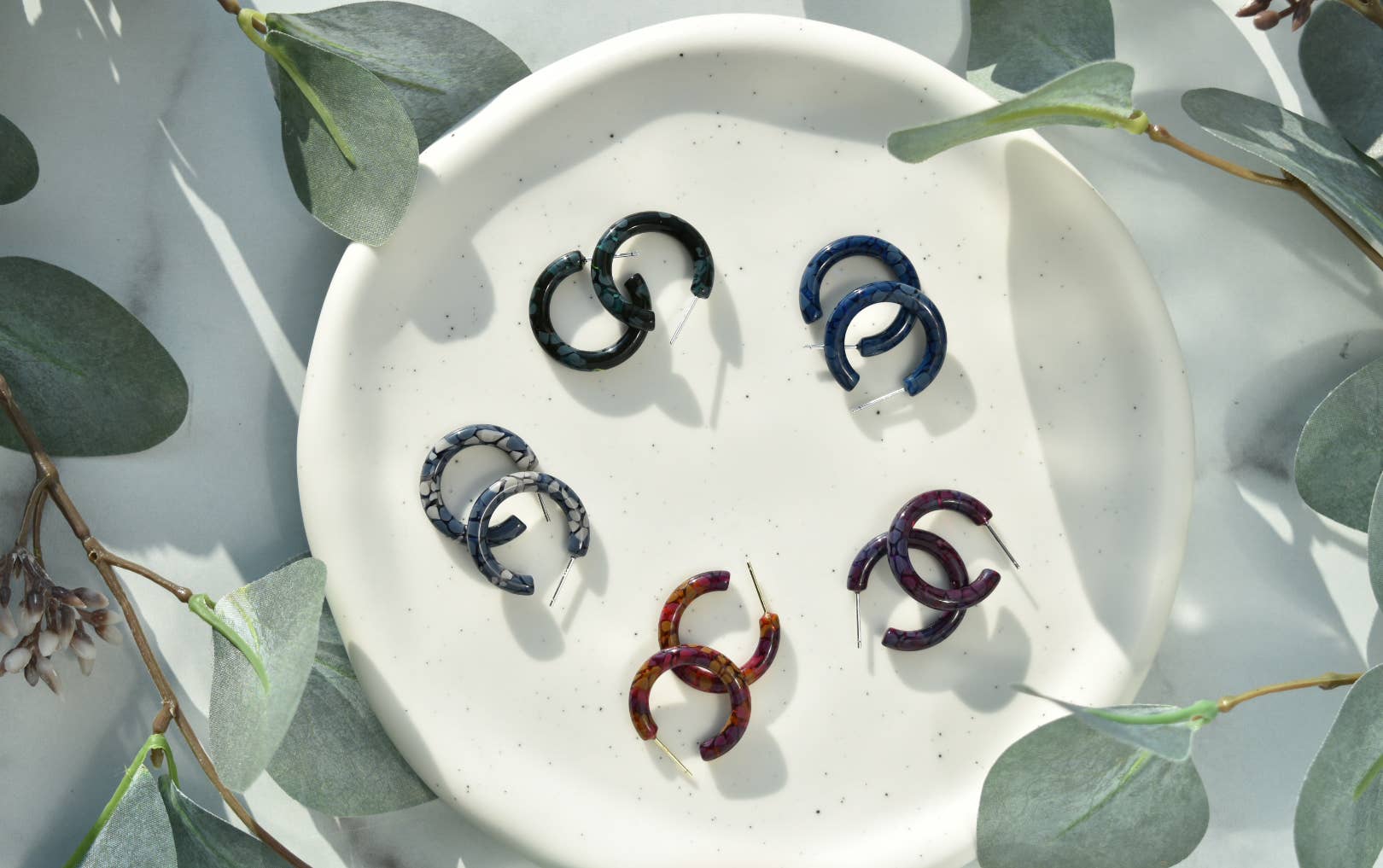 Fenna&Fei - Wholesale Hoop Earrings - Ultra Mini Hoop Collection | Small Italian Acetate Hoops 29