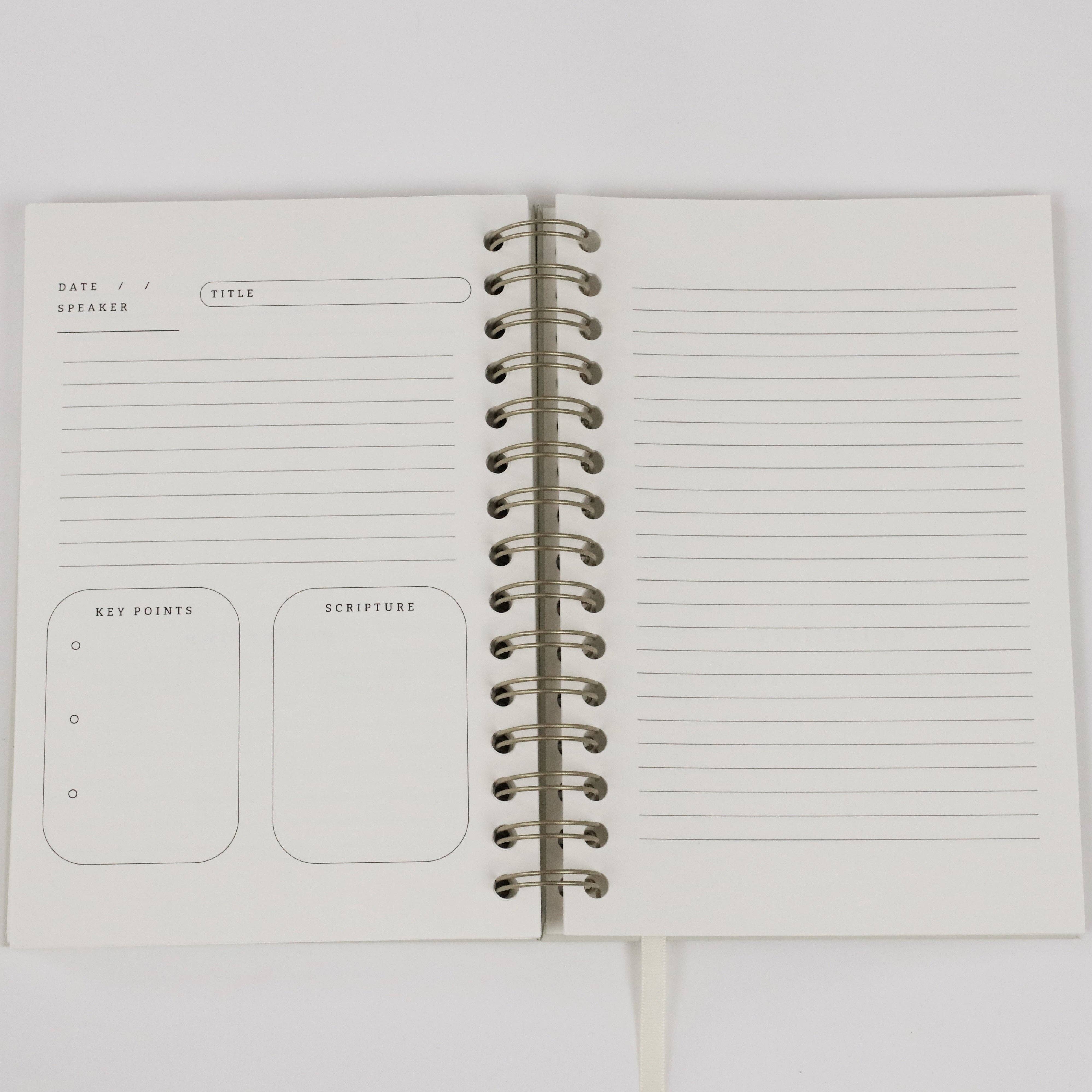 Steadfast and Sustained - Wholesale Journal/Diary - Church Notes Journal - Extended Edition - Spiral, Light Green Leatherette7