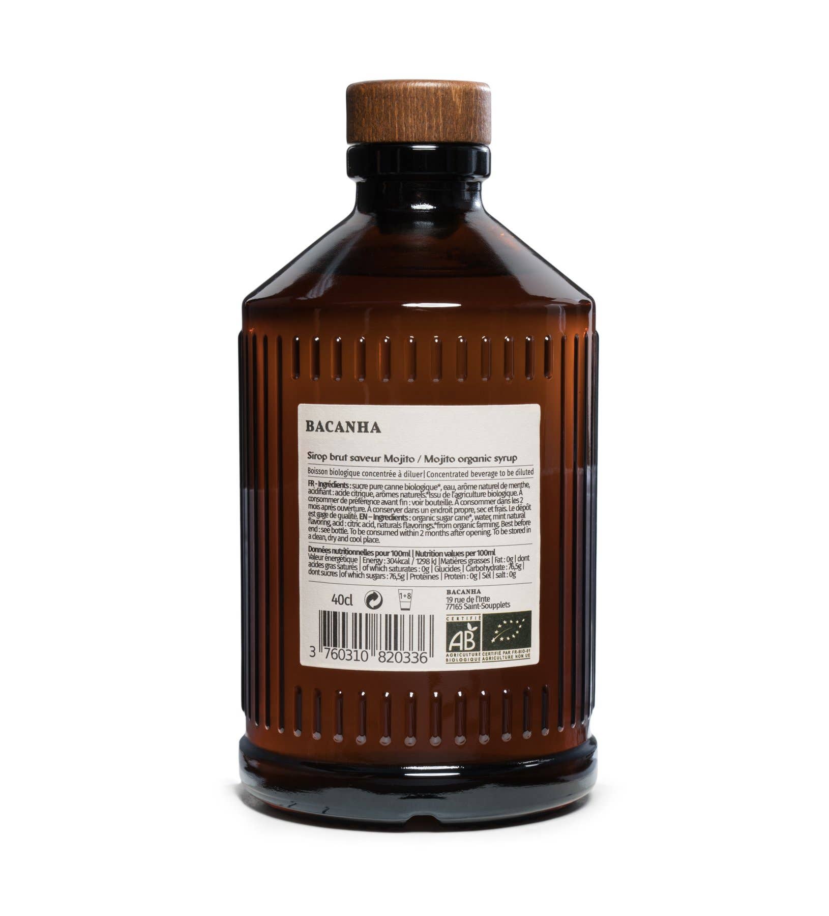 Bacanha - Wholesale Cocktail Mix/Syrup - Raw Mojito Syrup - Organic - 400ml - 13,5 fl. oz.1
