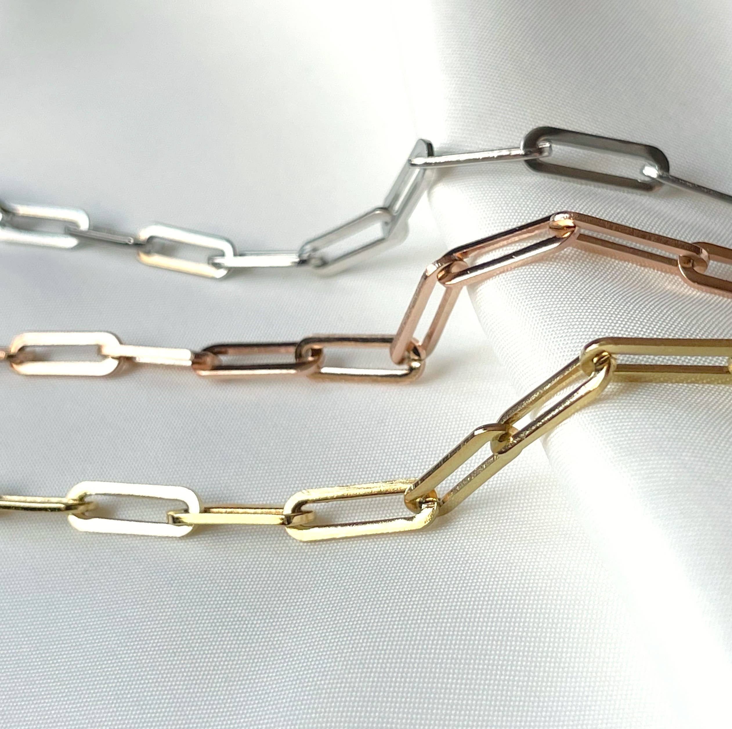 Blueyejewelry - Wholesale Link & Chain Necklace - 18k Gold Paperclip Necklace - Waterproof Link Chain Necklace3