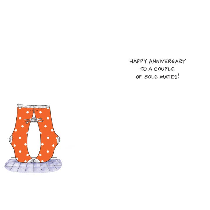 Oatmeal Studios - Wholesale Anniversary Card - Socks Sole Mates Anniversary Card