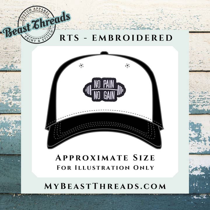 Beast Threads LLC - Wholesale Patch - No Pain No Gain Embroidered Patch1