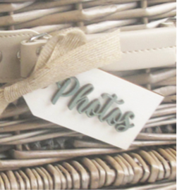 Mac and lilly - Vente Paniers - Panier de rangement avec étiquette en bois personnalisée - Coffret cadeau4