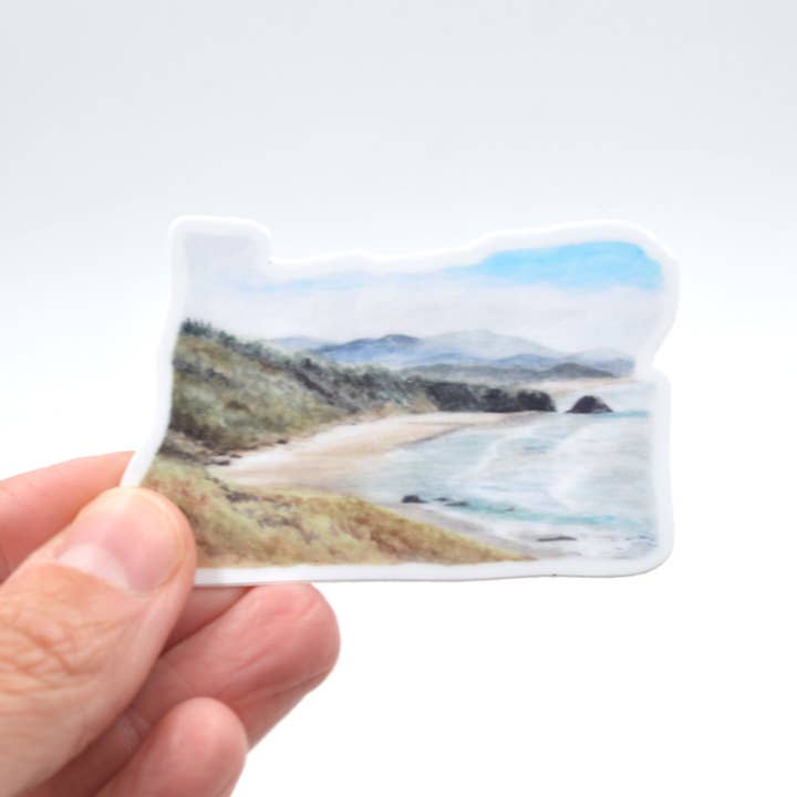 Oregon State Laptop Sticker Vinyl Decal (mini) for wholesale by Rachel Alvarez Art