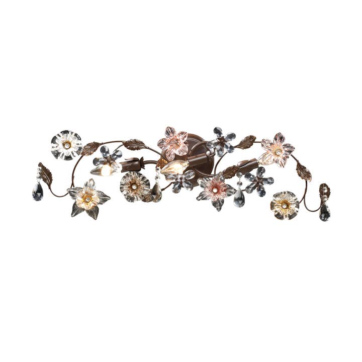 Cristallo Fiore Applique da Bagno a 3 Luci, Larghezza 30'' per la vendita all'ingrosso da parte di Atlas Lighting and Home
