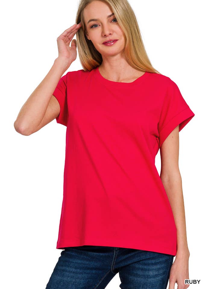 Vanilla Monkey - Wholesale Knit top – Women's - Cotton Crew Neck Short Sleeve T-shirt6