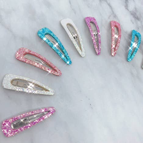 Glitter Snap Clips| Sparkle Hair Clips| Girls Hair Clip Set for wholesale by littletwinkleco