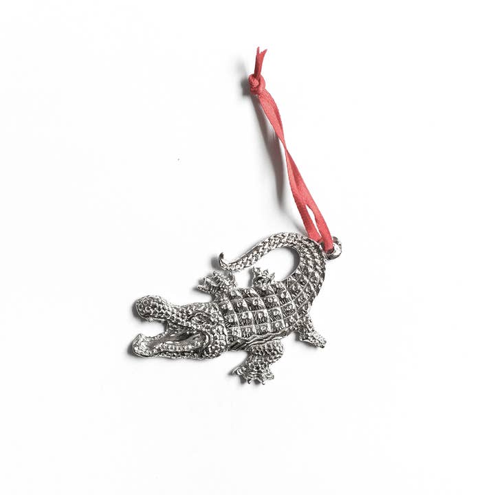 House of Morgan Pewter - Wholesale Ornament - Handmade Alligator Swamp Gator8