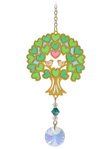 Carded Crystal Dreams Livets Træ - Grøn for engroshandel hos Wild Things Gifts Ltd