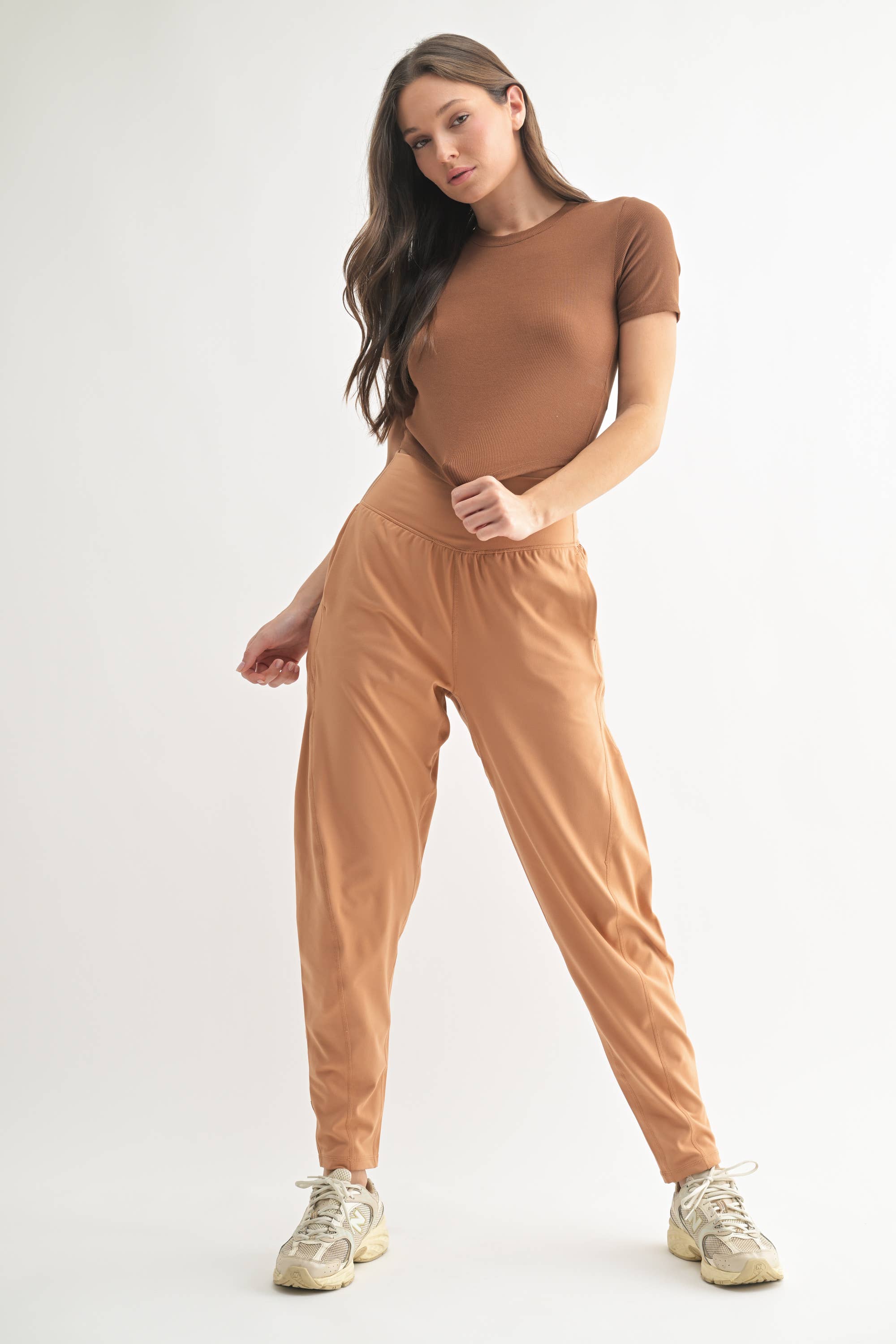 Mono B - Wholesale Athletic Top - Women's - Essential Micro-Ribbed Athleisure Baby Tee7