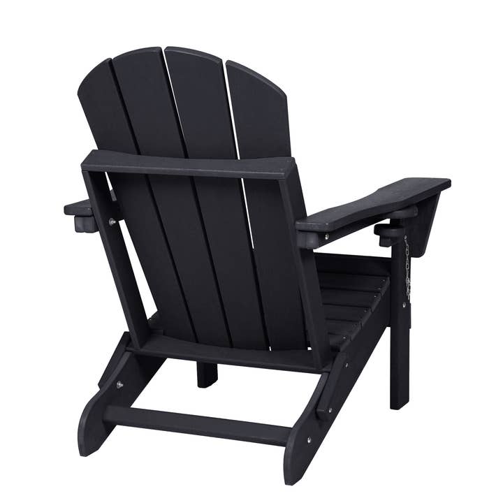 39F Inc. - Wholesale Patio Set - HDPE Folding Adirondack Chair with Dual Cup Holder, Weatherp7