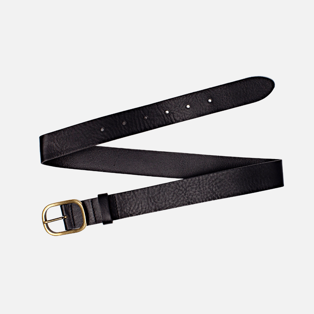 Amsterdam Heritage Leather Belts, Bags, Jackets & Apparel - Vente Ceinture – femme - Marin | Ceinture en cuir doré à boucle ovale pour femmes8