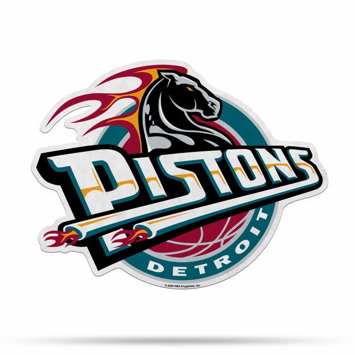 Detroit Pistons Retro Logo Shape Cut Pennant for wholesale by Rico Industries