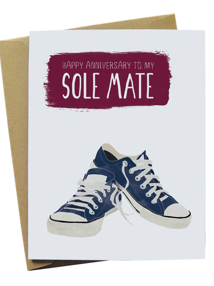 Carte de voeux anniversaire Sneakers pour la vente par Paper Wolf Design